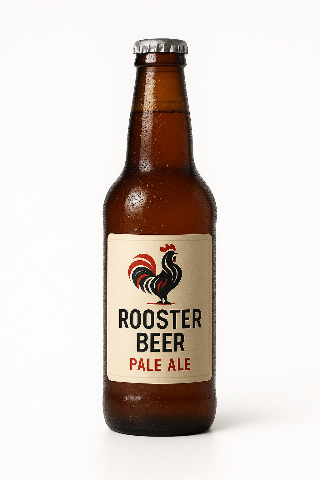 Rooster Beer Pale Ale bottle with label